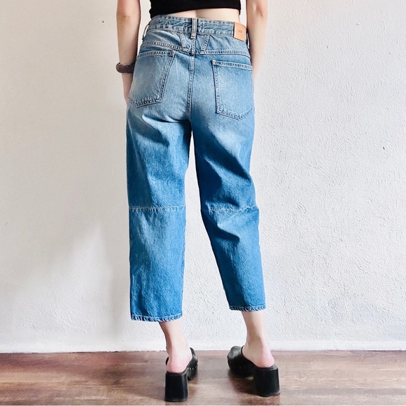 CLOSED Wild-X High Rise Jeans Girbaud Wide Leg Carpenters Cropped Denim Pants - Picture 5 of 9